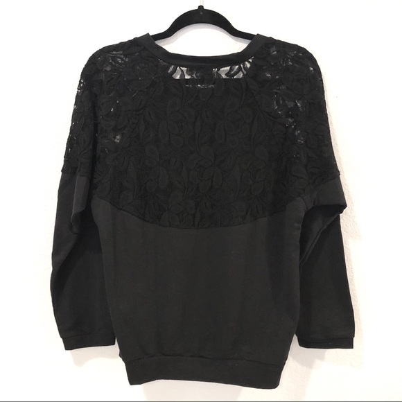 5 FOR $25 ⭐️ Sparkle & Fade Lace Back Sweatshirt - Picture 3 of 4